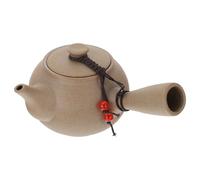 TOMETURE Teapot Tea Kettle Crude Pottery Japanese Style Brown with Side Handle Practical and Safe for Home and Office Use Suitable for Wedding and Anniversary
