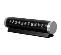 TOMETURE Temporary Parking Card for Temporary Parking Spaces and Lots, Sl lack with Rolling Design, Aluminium Alloy Material, Solution Car Phone for Vehicle and Car