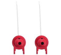 TOMETURE Toilet and Lightweight 2pcs Rubber Flapper Replacement with Chain Resistant to Long-Term Use of Well Water, Red Seal Flapper Cover for Home Bathroom and Hotel Toilet Accessories