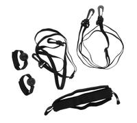 TOMETURE Volleyball Training Belt with Hand Position Corrector, Black | Polyester Elastic Strap Set, Portable Rebound Sling and Tether, for Players and Youth Athletes Outdoors