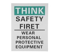 TOMETURE Wear Personal Protective Equipment Warning Sign 15.8x11.8in - Personal Safety Notification Board for Indoor or Outdoor Manufacturing Area