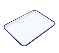 TOMETURE White Enamel Baking Tray Rectangular Oven Tray with Fast Heat Conduction and Easy to Clean Features 27X19Cm