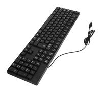TOMETURE Wired USB Keyboard Full Size Compact English Layout with Numeric Keypad for Desktop Computer Work and Gaming