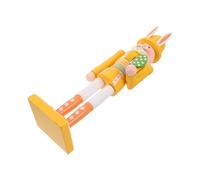 TOMETURE Wooden Easter Bunny Nutcracker 30cm Tabletop Decoration Spring Holiday Rabbit Figurine Easter Wood Crafts Centerpiece for Indoor Seasonal Display