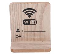 TOMETURE Wooden Wifi Table Sign with Versatile Use and Stable Placement, Elegant Design Password Display Board for Office and Guest Room, Practical Wifi Sign for Hotel and Home