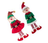 TOMETURE Xmas Doll Hanging Decorations for Decorating The House 2pcs Cloth Material with Assorted Colours, Design and Enhancing Christmas Atmosphere for Christmas Tree