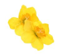TOMETURE Yellow Accessories Daffodil Hair Clip with Realistic Floral Design, Elegant Plastic Chinese Hanfu Hair Accessory for Taming Frizzy Bangs and Secure Side Clip, for Traditional