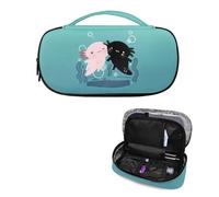 Tomeusey Axolotl Medicine Travel Case with A Handle,Cooling Bag with Insulated Liner Waterproof Portable Medication Medical Travel Case for Insulin Pens