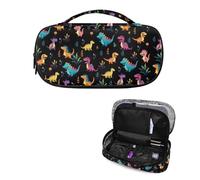 Tomeusey Cute Dinosaur Diabetic Supplies and Refrigerated Portable Organizer with A Handle,Diabetes Storage Bag for Glucose Meter,Care Accessories for Women Men