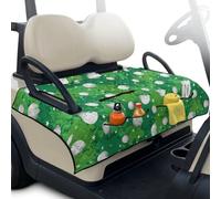 Tomeusey Golf Cart Seat Cover Lightweight & Soft Golf Ball Print Blanket with 4 Front Pockets & Holes Fits More 2-Seat Golf Carts,Machine Washable