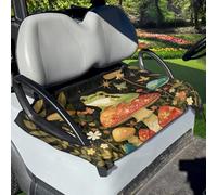 Tomeusey Golf Cart Seat Covers All-Weather Cushion Cover for Golf Carts, Frog Mushroom Club Car Seat Blanket,Golf Cart Accessories