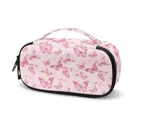 Tomeusey Insulin Cooler Travel Case for Diabetic, Pink Butterfly Print Lightweight Diabetic Supply Bag for Testing Kit Blood Glucose Monitor Kit,Diabetes Storage Bag for Glucose Meter