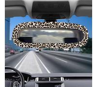 Tomeusey Leopard Car Rearview Mirrors Cover Accessories,Vehicle Rearview Mirror Cover with Elastic Band Back View Mirror Protectors,Dustproof & Sun Protection
