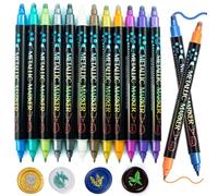 Tomgenrine 12PCS Double-Ended Wax Seal Pen - for Letter Greeting Cards, Wedding & Party Invitations, Compatible with All Sealing Beads & Sticks, Ideal for Decorating Wax Seal Patterns
