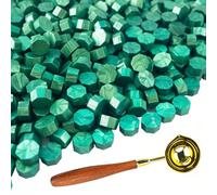 Tomgenrine Pine Green Wax Seal Beads Kit, 600 PCS Sealing Wax Beads with 1 Wax Scoop.