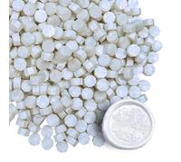 Tomgenrine Premium Wax Seal Beads - 520 Pearl White Sealing Pellets for Letters, Greeting Cards, Wine Bottles & Crafts | Professional Quality for Wedding Invitations, Party Decor & DIY Projects