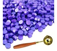 Tomgenrine Sage Purple Wax Seal Beads Kit, 600 PCS Sealing Wax Beads with 1 Wax Scoop.