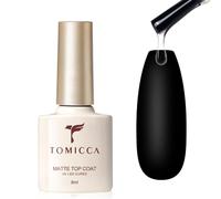 TOMICCA 8ml Matte No Wipe Top Coat - UV/LED Soak Off Gel Polish for Manicure & Pedicure, Professional Velvet Matte Finish, Long Lasting for Salon & Home Use