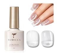 TOMICCA Cat Eye Gel Nail Polish, Holographic Silver Velvet Magnetic Gel Polish, Soak Off UV LED Jelly Glitter Cat Eye UV Nail Polish for Nail Art Manicure Salon DIY at Home, 8ml