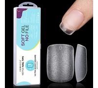 TOMICCA Extra Short Square Nail Tips - 360Pcs No File Full Cover Soft Acrylic Gel Tips for Nail Extension, 15 Sizes Pre-shaped Double-sided Matte Fake False Nails, Press on Nails with Box