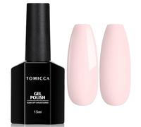 TOMICCA Kew Blush Pink Gel Polish - 15ml Soft Light Pink UV/LED Soak Off, Salon to Home Nail Art Starter Kit for Natural Manicure & DIY