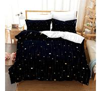 Tomifine Duvet Cover Starry Sky Bedding Set Space Universe Mysterious Kids Single Bedding Set 3 Pcs Quilt Cover Luxury Soft (Double 200x200 cm,Galaxy b)