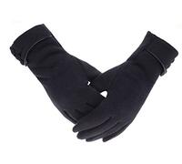 Tomily Womens Touch Screen Phone Fleece Windproof Gloves Winter Warm Wear, Black, One Size