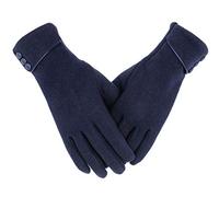 Tomily Women's Windproof Fleece Touch Screen Gloves, Navy blue, One size