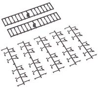 TOMIX 0398 N Gauge Self-Connecting TN Coupler Compatible with CC Couplers, Black, 20 Pieces