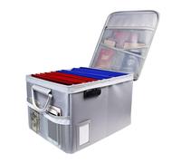 TOMKID Fireproof Document Box File Organizer Box, Fireproof File Cabinet Box Fireproof Storage Filing Cabinet Box with Lock for Hanging Letter/Legal F