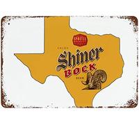 Tomlinsony Shiner Bock Beers Texas Spoetzl Painting Vintage Tin Sign Country Home Decor for Home, Living Room, Kitchen & Bathroom 8x12