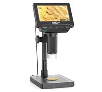 TOMLOV DM4W Digital Microscope with Weighing Scale: 4.3" Coin Microscope with IPS Screen, Error Coin Magnifier with Lights, Weight Scale for Collectors, Jeweler, Students, Compatible with PC/Mac