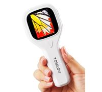 TOMLOV P10 Evo Handheld Microscope for Kids, 20X Portable Insects & Plants Loupe, Coin & Jewelry Magnifier with 2" IPS Screen & LED Light, USB Observation Microscope for Windows/macOS - White