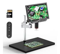 TOMLOV TM4K Max 4K HDMI Digital Microscope with 10.1" IPS Screen, 360° Spin Arm, 2000X Magnification, 52MP Ultra HD Camera, Soldering Loupe for Electronics Repair, Coin/PCB Inspection, Gift for Adults