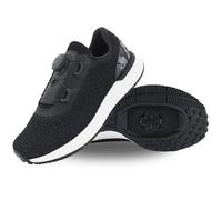 Tommaso Cycling Shoes Women SPD Capri Dail-Fit Indoor Cycling Shoes with Dial System, Pre-Installed Cleats, Walkable - Snake Black-10US-42EU
