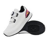 Tommaso Cycling Shoes Women SPD Capri Dail-Fit Indoor Cycling Shoes with Dial System, Pre-Installed Cleats, Walkable - Flower White-9.5US-41EU