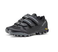 Tommaso Men's Vertice 100 Mountain Bike Shoes, Black, 8 US (43 EU), SPD Compatible, Vibram Sole, Water Resistant, All-Season, Low Top, Medium Width, Adult Size