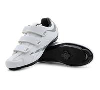 Tommaso Pista Women's Indoor Cycling Ready Cycling Shoe Bundle - White/Silver - SPD - 38, White-SPD, 5.5 UK