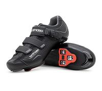 Tommaso Strada Aria Knit Lace Up Dual Compatible Road Bike, Indoor Cycling Shoe and Bundle, SPD, Delta, Black, Black, 48
