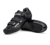 Tommaso Strada Men's SPD & Delta Compatible Cycling Shoes - 2-in-1 Bike Shoes for Road and Indoor Riding - Cleat-Compatible for Peloton, Spin Class, and Exercise Bikes, Black-bukel (Road + Indoor), 9