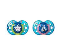 Tommee Tippee 18-36 Months Closer to Nature Night Time 2 Orthodontic Soothers, Assorted model
