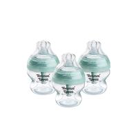 Tommee Tippee Advanced Anti-Colic Baby Bottles for 0m+, Pack of 3 150ml Baby Bottles, with Slow Flow Breast-Like Teat for a Natural Latch, Self-Sterilising and BPA Free, Baby Feeding Essentials