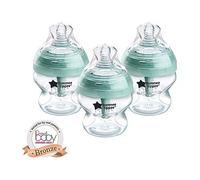 Tommee Tippee Advanced Anti-Colic Baby Bottles for 0m+, Pack of 3 150ml Baby Bottles, with Slow Flow Breast-Like Teat for a Natural Latch, Self-Sterilising and BPA Free, Baby Feeding Essentials