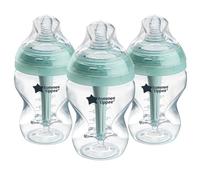 Tommee Tippee Advanced Anti-Colic Baby Bottles for 0m+, Pack of 3 260ml Baby Bottles, with Slow Flow Breast-Like Teat for a Natural Latch, Self-Sterilising and BPA Free, Baby Feeding Essentials