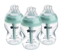 Tommee Tippee Advanced Anti-Colic Baby Bottles for 0m+, Pack of 3 260ml Baby Bottles, with Slow Flow Breast-Like Teat for a Natural Latch, Self-Steri