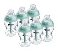 Tommee Tippee Baby Bottles, Advanced Anti-Colic Baby Bottle with Slow Flow Breast-Like Teat, 260ml, 0m+, Self-Sterilising, Baby Feeding Essentials, Pack of 6