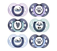 Tommee Tippee Anytime Soothers, Symmetrical Orthodontic Design, BPA-Free Silicone, 18-36m, Pack of 6 Dummies