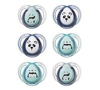 Tommee Tippee Anytime Soothers, Symmetrical Orthodontic Design, BPA-Free Silicone, 6-18m, Pack of 6 Dummies