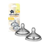 Tommee Tippee Closer to Nature Baby Bottle Teats Medium Flow, 3m+, Pack of 6