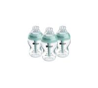 Tommee Tippee Baby Bottles, Advanced Anti-Colic Baby Bottle with Slow Flow Breast-Like Teat, 260ml, 0m+, Self-Sterilising, Baby Feeding Essentials,